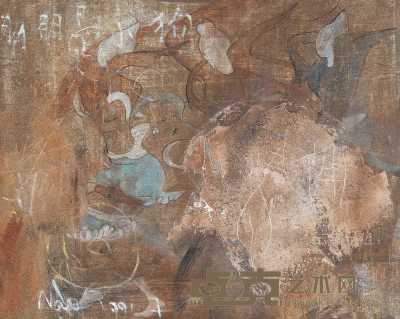 毛栗子 1991年作 涂鸦与壁画 72×91cm